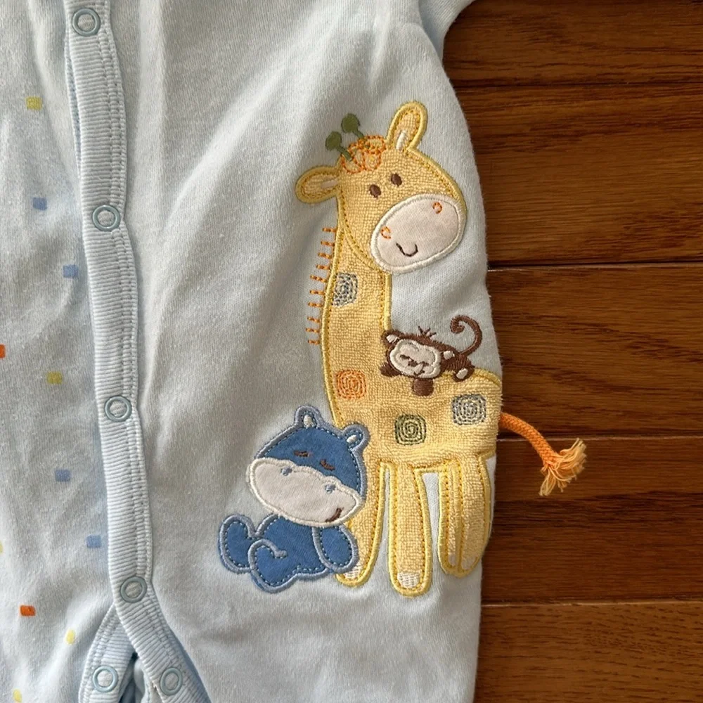 🦒 VITAMINS BABY Pajamas gender neutral boys girls 3 months giraffe onesie